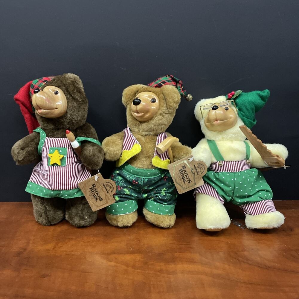 Vtg Raikes Christmas Craftsmen Set Signed & Numbered With Authenticity Papers